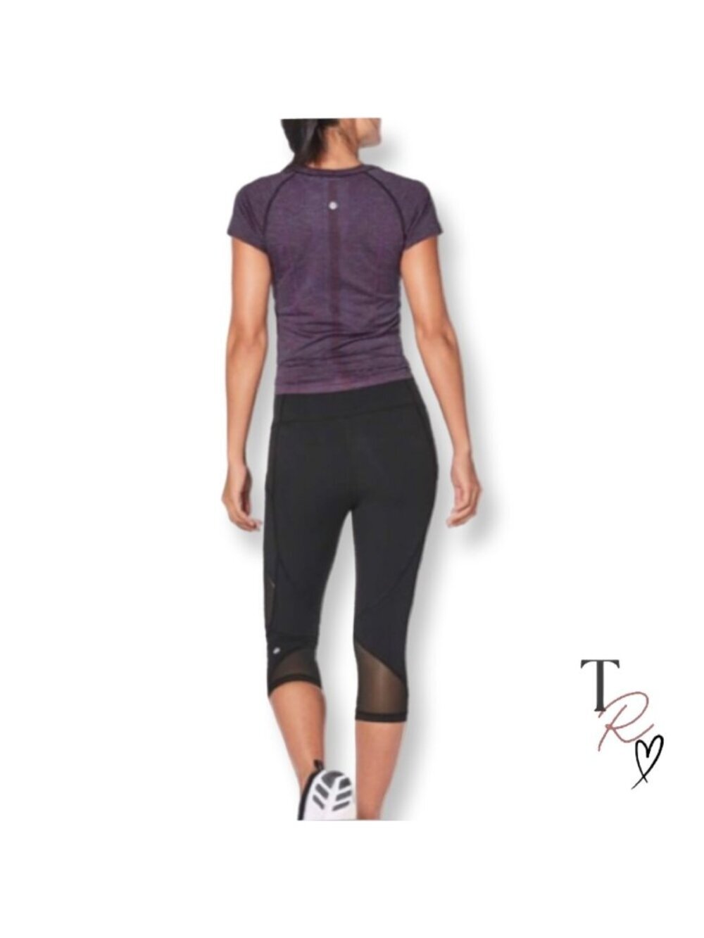 Lululemon 19 inch Fast As Light Crop Mesh Pocket Leggings in Black Size 6